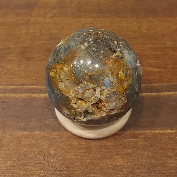🔥 Sale 🔥 Marcasite in Chalcedonly Sphere - 13.10 - Final Price - Picture 4 of 11